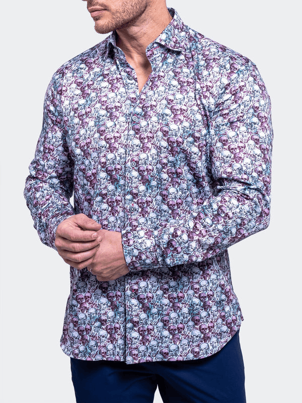 Maceoo Shirt Fibonacci Resistance0334 | Purple - Caswell's Fine Menswear