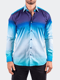 Maceoo Shirt Fibonacci Resistance0310 | Blue - Caswell's Fine Menswear