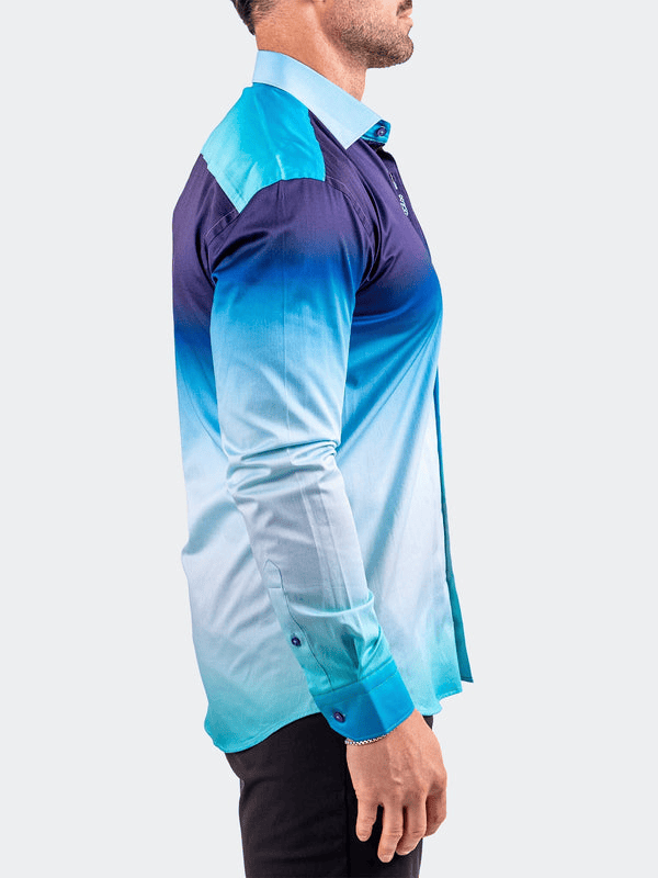 Maceoo Shirt Fibonacci Resistance0310 | Blue - Caswell's Fine Menswear