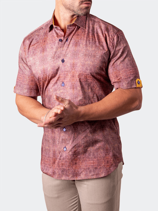 Maceoo Shirt Galileo Resistance2223 | Brown - Caswell's Fine Menswear