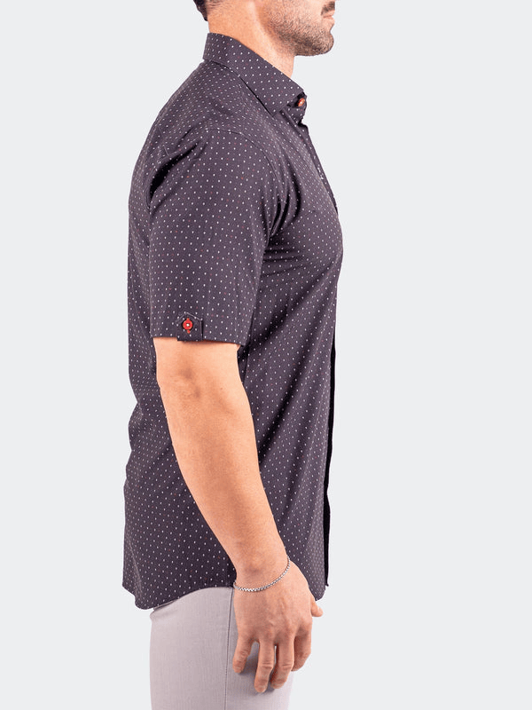 Maceoo Shirt  Galileo Resistance Stretch3221 | Black - Caswell's Fine Menswear