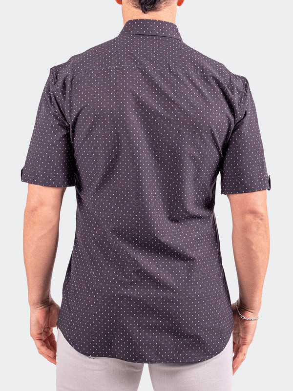Maceoo Shirt  Galileo Resistance Stretch3221 | Black - Caswell's Fine Menswear