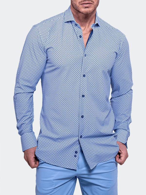 Maceoo Shirt Einstein Resistance Stretch3353 | Blue