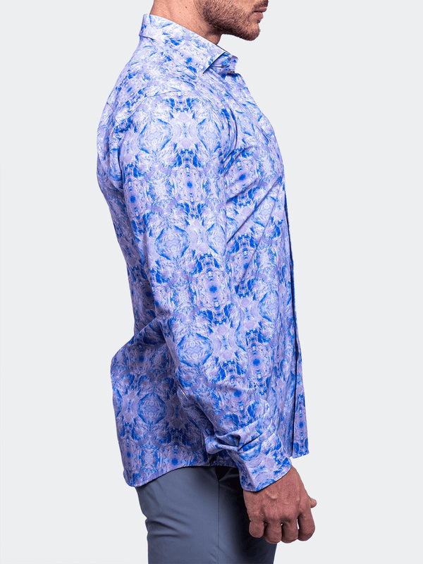 Maceoo Shirt Fibonacci Resistance Stretch2205 | Blue - Caswell's Fine Menswear