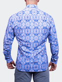 Maceoo Shirt Fibonacci Resistance Stretch2205 | Blue - Caswell's Fine Menswear