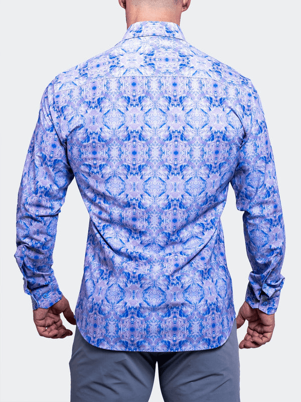 Maceoo Shirt Fibonacci Resistance Stretch2205 | Blue - Caswell's Fine Menswear