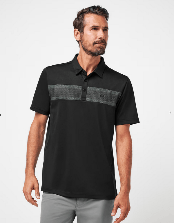 Travis Mathew Polo Good Good | Black - Caswell's Fine Menswear