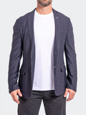 Maceoo Blazer Unconstructed Obsidian Black - Caswell's Fine Menswear