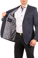 Maceoo Blazer Socrate EvoResistance23 Blue - Caswell's Fine Menswear