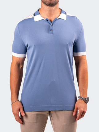 Maceoo Polo Tip Sky Blue - Caswell's Fine Menswear