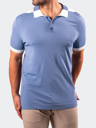 Maceoo Polo Tip Sky Blue - Caswell's Fine Menswear