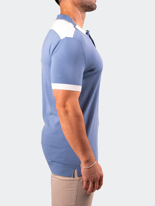 Maceoo Polo Tip Sky Blue - Caswell's Fine Menswear