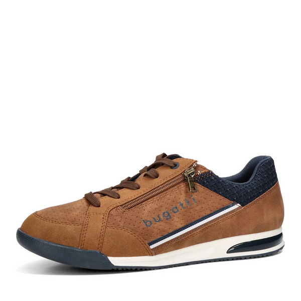 Bugatti Sneaker | Cognac/Navy - Caswell's Fine Menswear