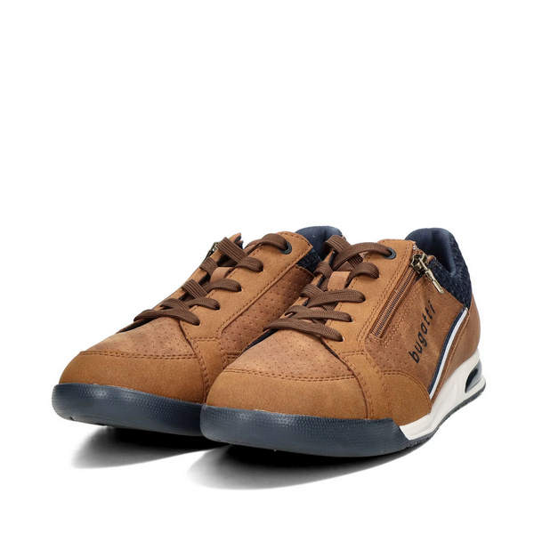 Bugatti Sneaker | Cognac/Navy - Caswell's Fine Menswear