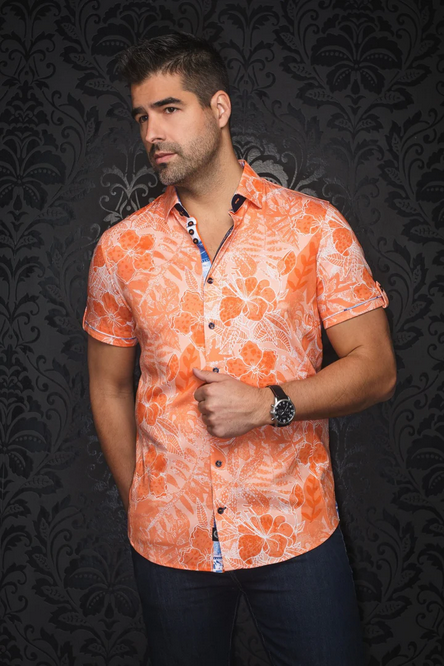 Au Noir 360° Stretch Shirt | RONALDO, Orange