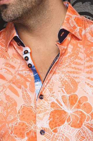 Au Noir 360° Stretch Shirt | RONALDO, Orange