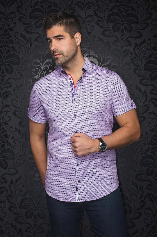 Au Noir 360° Stretch Shirt Short Sleeve | OSLIN, Pink