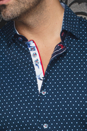 Au Noir 360° Stretch Shirt Short Sleeve | OSLIN, Navy