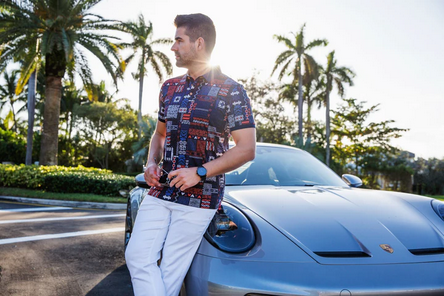 Au Noir POLO | AZIMUT, Navy Orange