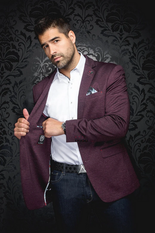 Au Noir Blazer | REYNOLDS, Burgundy