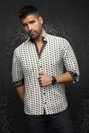 Au Noir Chemise Chemise | SUARINO, Or blanc