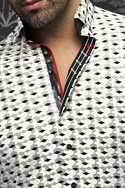 Au Noir Chemise Chemise | SUARINO, Or blanc