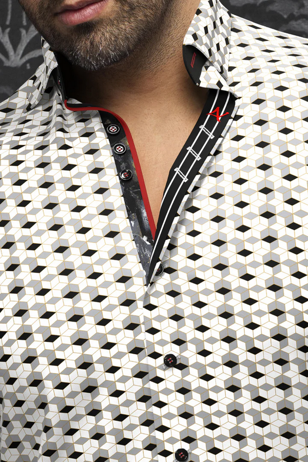 Au Noir Chemise Chemise | SUARINO, Or blanc