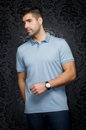 Au Noir Polo | DELLARIO, Light Blue