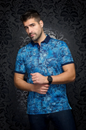 Au Noir Polo | STRATOS, Turquoise