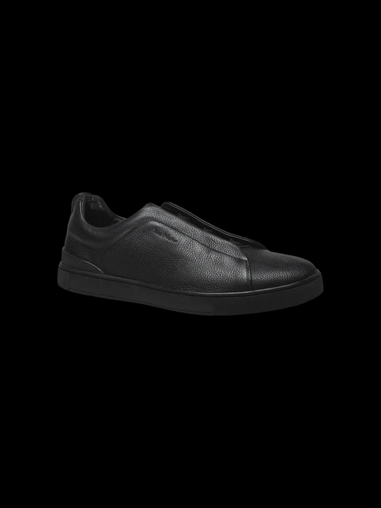 Au Noir Slip On Leather Shoes | HOLDEN, Black