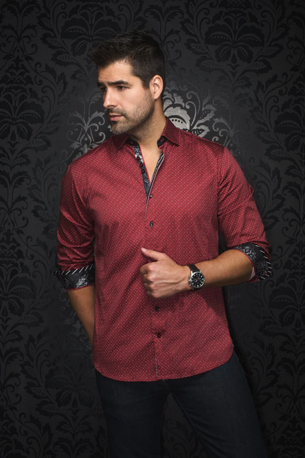 Au Noir Shirt | CARELLI, Burgundy