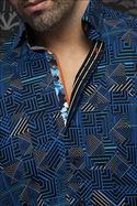 Au Noir Shirt | ARIENZO, Blue