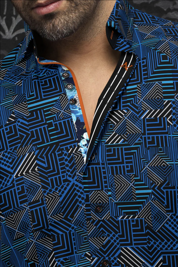 Au Noir Shirt | ARIENZO, Blue