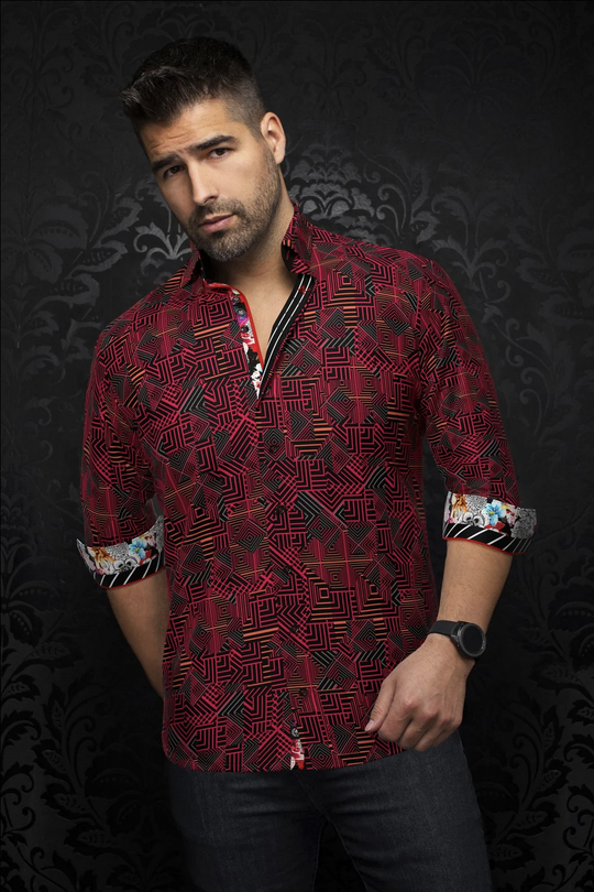Au Noir Shirt | ARIENZO, Red