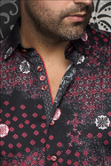 Au Noir Shirt | FlORIANI, Black Red