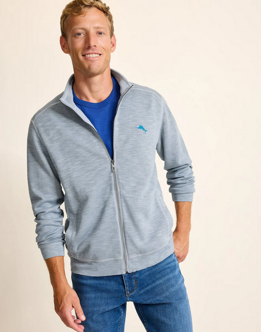 Tommy Bahama Tobago Bay Full-Zip Sweatshirt | Iced Slate
