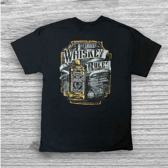 Old Guys Rule T-Shirt Old Whiskey | Black