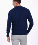 Zainuno Moizni Men's 100% Cashmere Crew Neck | Navy