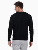 Zainuno Moizni Men's 100% Cashmere Crew Neck | Black