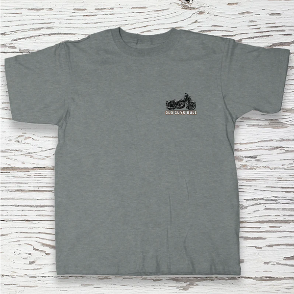 Old Guys Rule T-Shirt Born to Ride | Graphite Heather