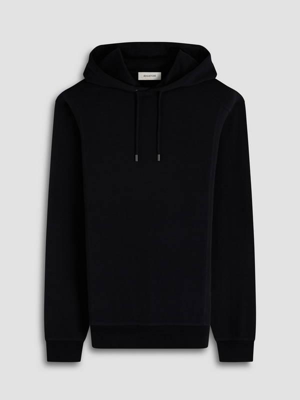 Bugatchi Textured Hoodie | Black