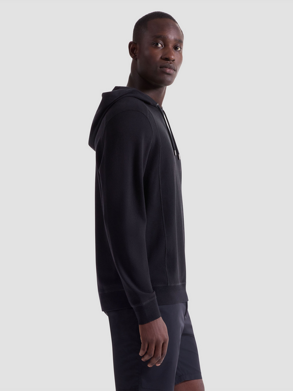Bugatchi Textured Hoodie | Black