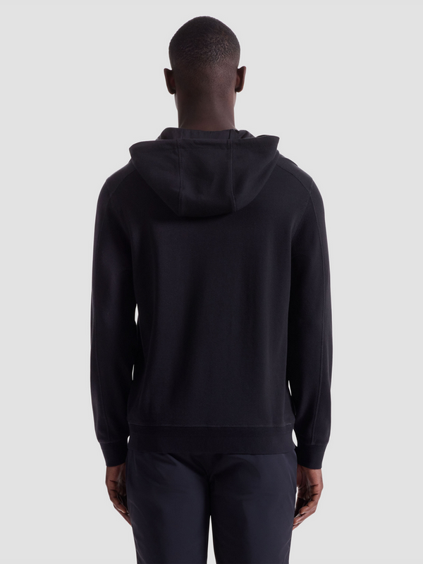 Bugatchi Textured Hoodie | Black