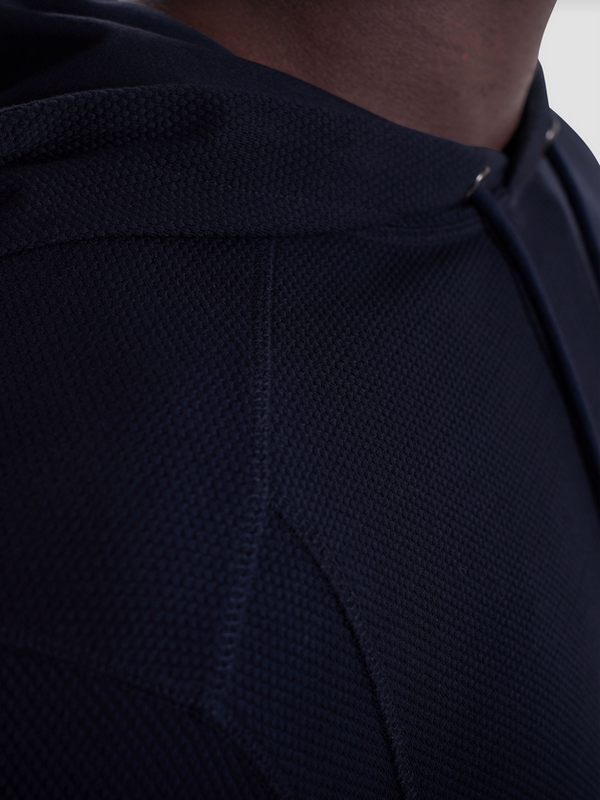 Bugatchi Textured Hoodie | Navy