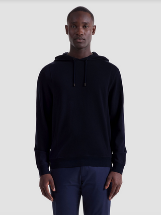 Bugatchi Textured Hoodie | Navy