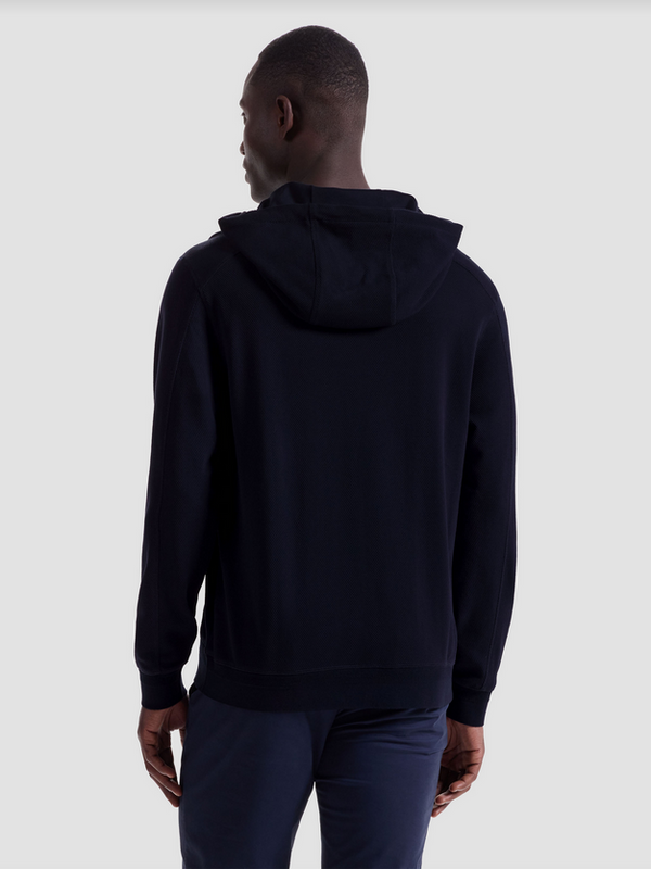 Bugatchi Textured Hoodie | Navy