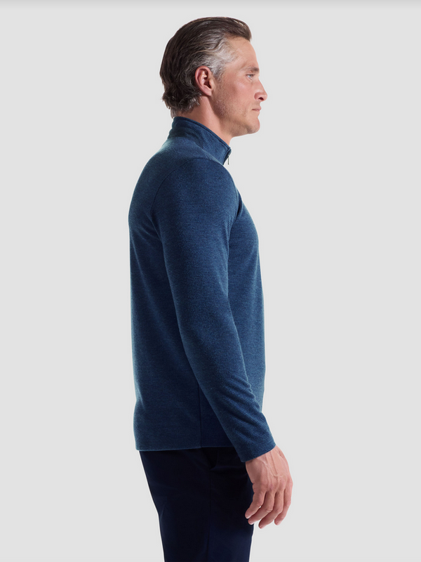 Bugatchi Textured 1/4 Zip | Navy