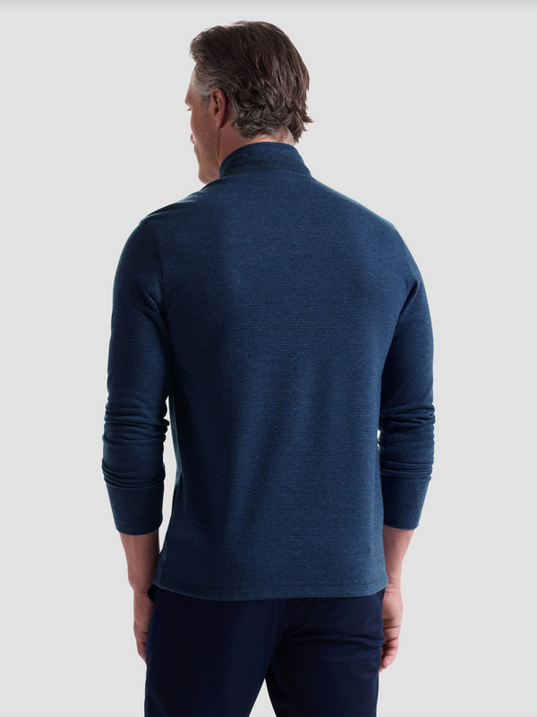 Bugatchi Textured 1/4 Zip | Navy