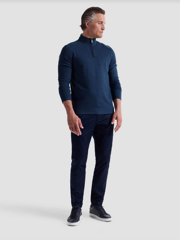 Bugatchi Textured 1/4 Zip | Navy