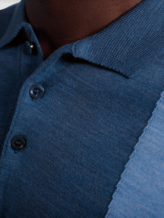 Bugatchi Polo Sweater Made in Italy | Cobalt